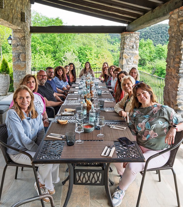 banquete porche invitados weekend wedding